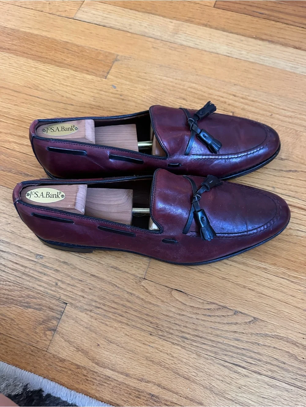 Allen Edmonds Grayson Oxblood Calfskin Loafers